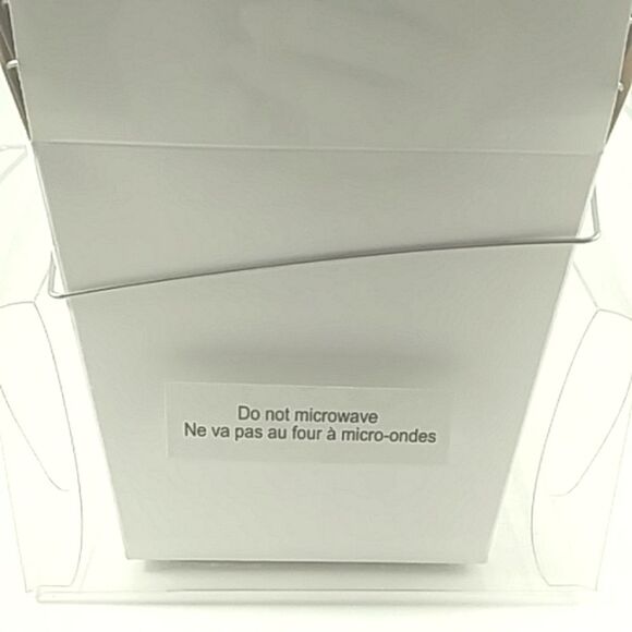 Chinese Take Out Boxes Paper Metal Handles White 4" X 4" Party Supplies qty 13 - Picture 7 of 9